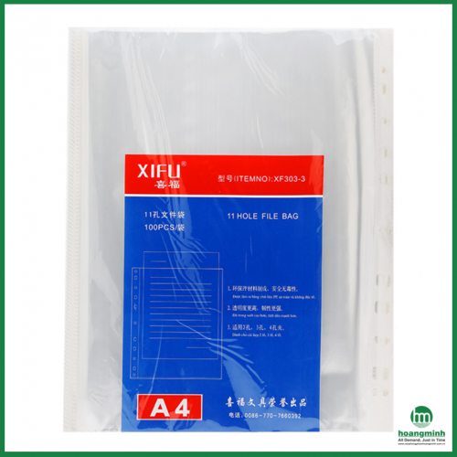 Sơ mi đục lỗ XiFu XF303-3 A4 (Tập 100 tờ)