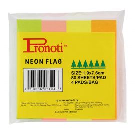 Giấy note 4 màu Pronoti Neon Flag 07124 1,9 x 7,6cm